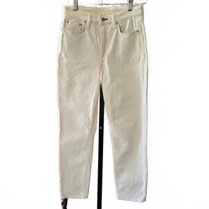 Rag & Bone Nina High-Rise Ankle Cigarette Ecru Jeans 26